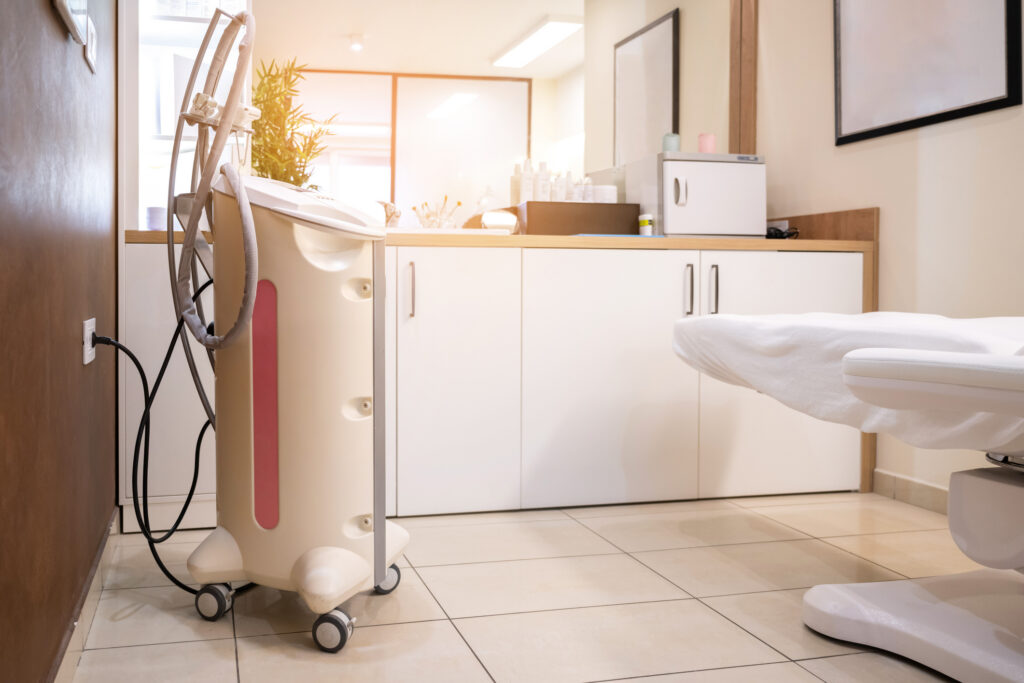 Med spa treatment room and equipment